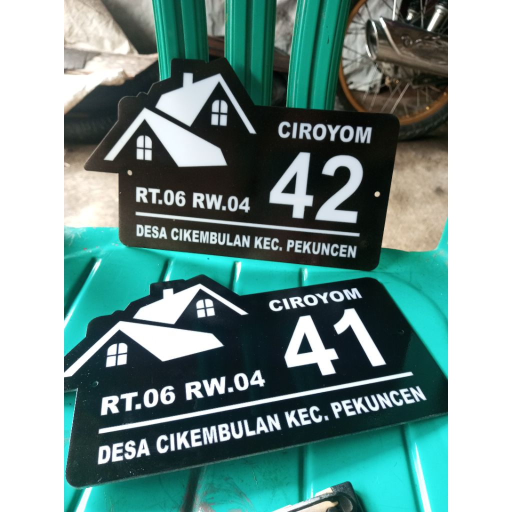 Papan No Rumah Acrilik