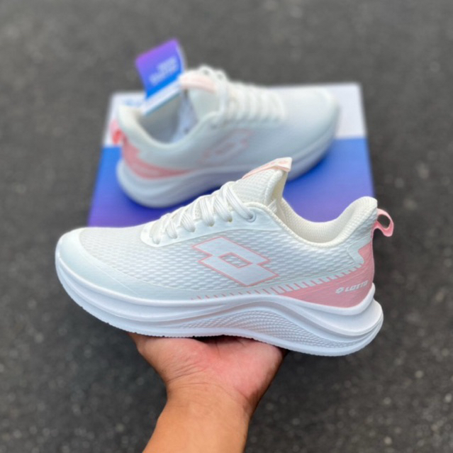 SEPATU RUNNING LOTTO DOMINIC WHITE PINK SIZE 36 WANITA SNEAKERS ORI RESMI BNIB MURAH