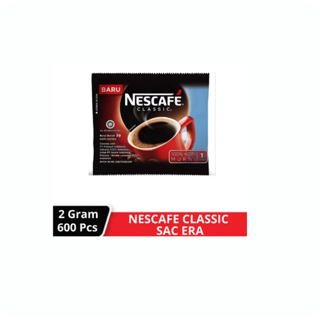 (ready karton 600pcs) Kopi Nescafe Classic 1 Dus Isi 60 Renceng