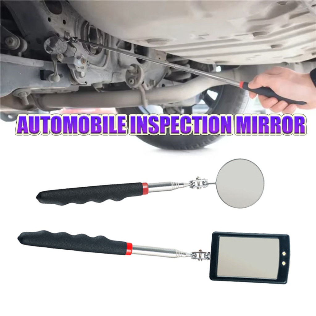 720mm/880mm Cermin Inspeksi Teleskopik LED 360°ringan dan teleskopik Mudah Dibawa - Bulat / Persegi