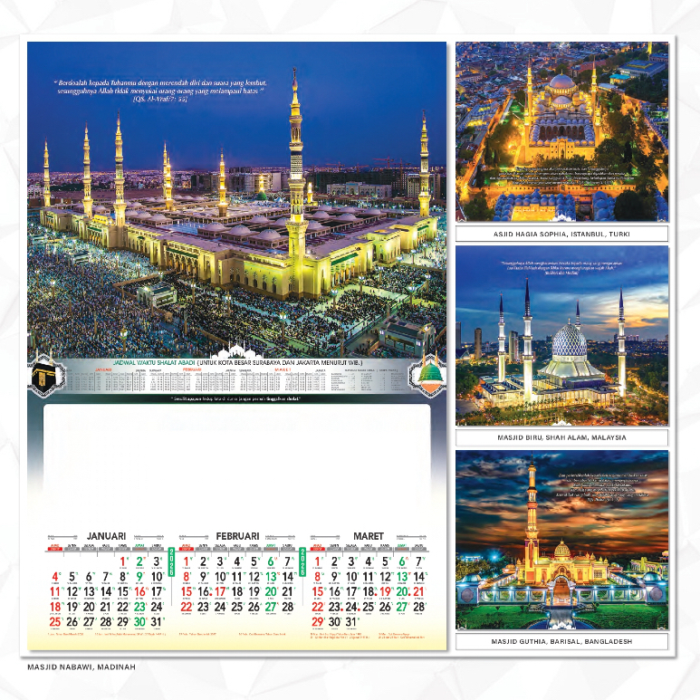 Kalender AO 2026 Triwulan 4 lembar, klem/tanpa klem dan sablon juga bisa