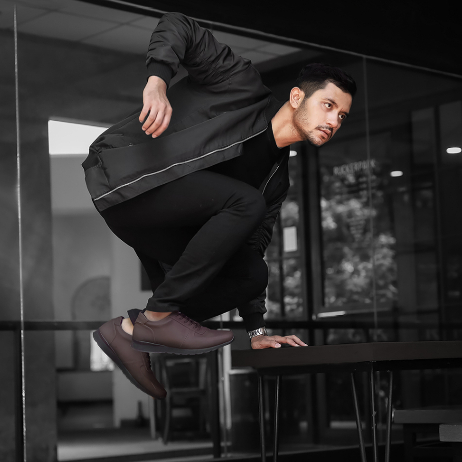 REYL MAN ORI x uawindonesia | REYL MAN ALLEGRO CHOCO - Sepatu Sneakers Formal Pria Modern Sporty