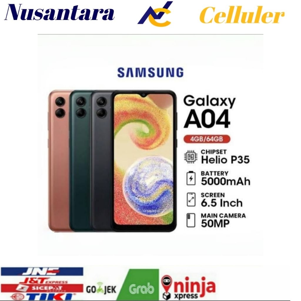 HP SAMSUNG GALAXY A04 RAM 4 GB ROM 64 GB [Samsung A04 4/64 GB] garansi resmi