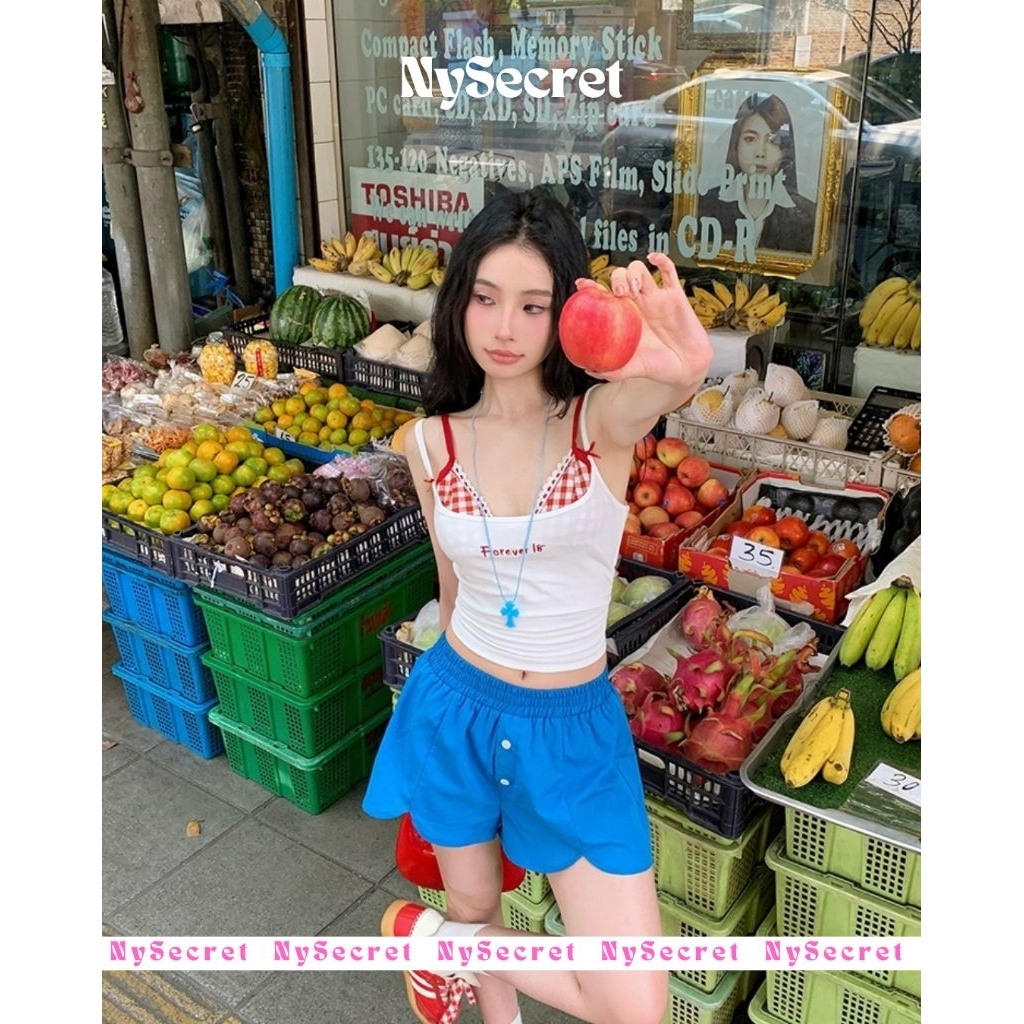 NySecret Tank Top Bra kekinian atasan wanita Korean Style Chic style, Camisole Bra Korean Style