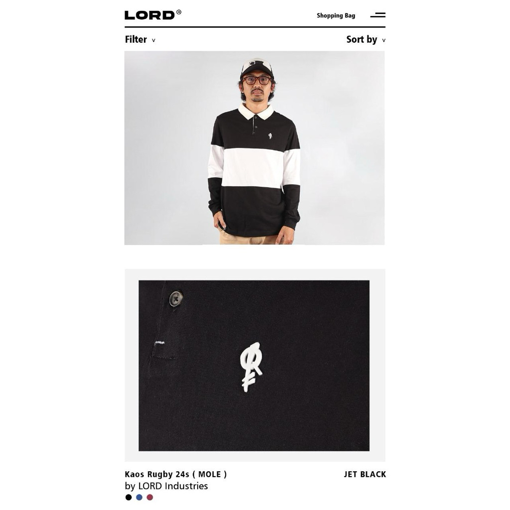 LORD - Rugby Polo Shirt Tangan Panjang Pria - wanita