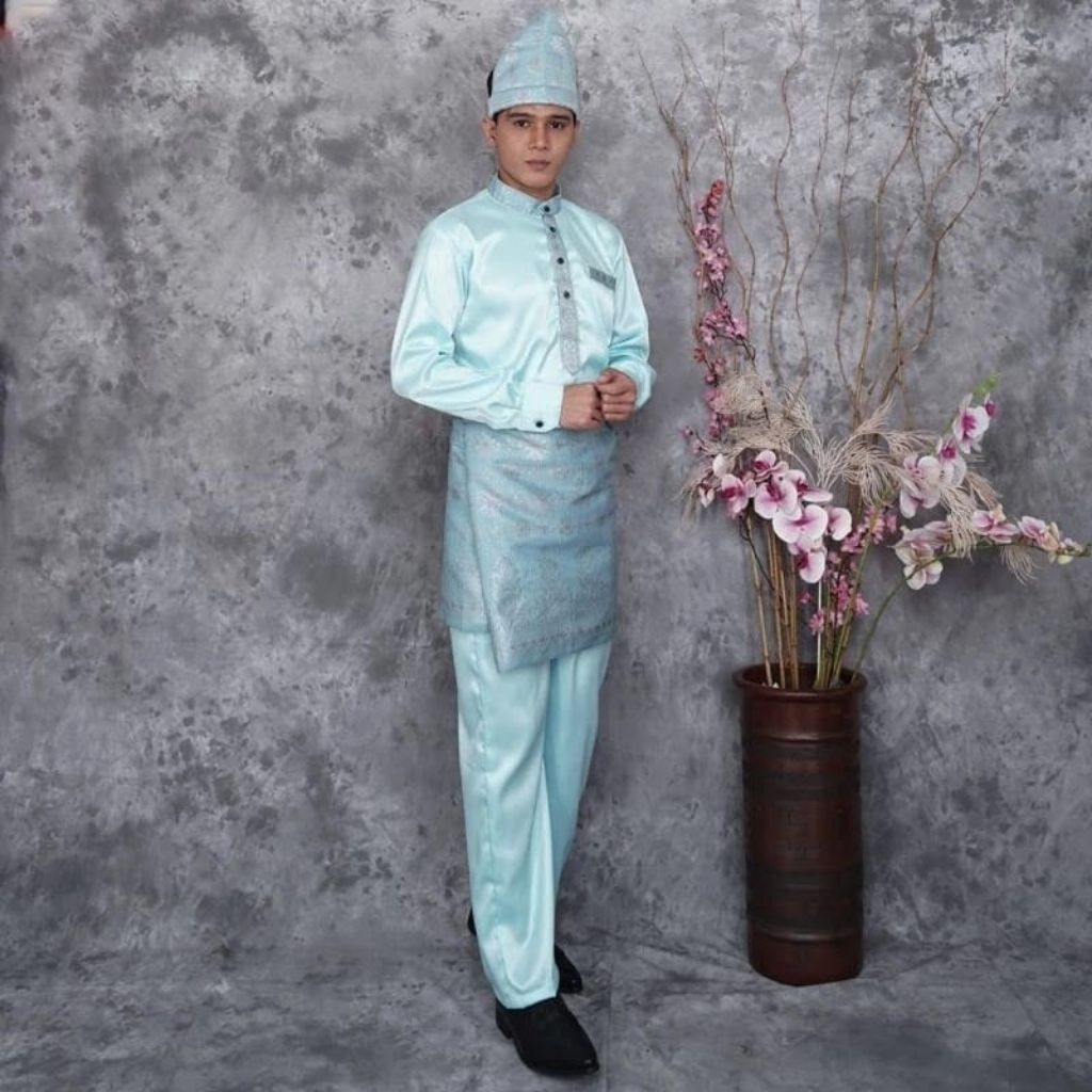 SETELAN BAJU KURUNG MELAYU PRIA/STELAN BRIDALLL/SETELAN BAJU KURUNG DEWASA