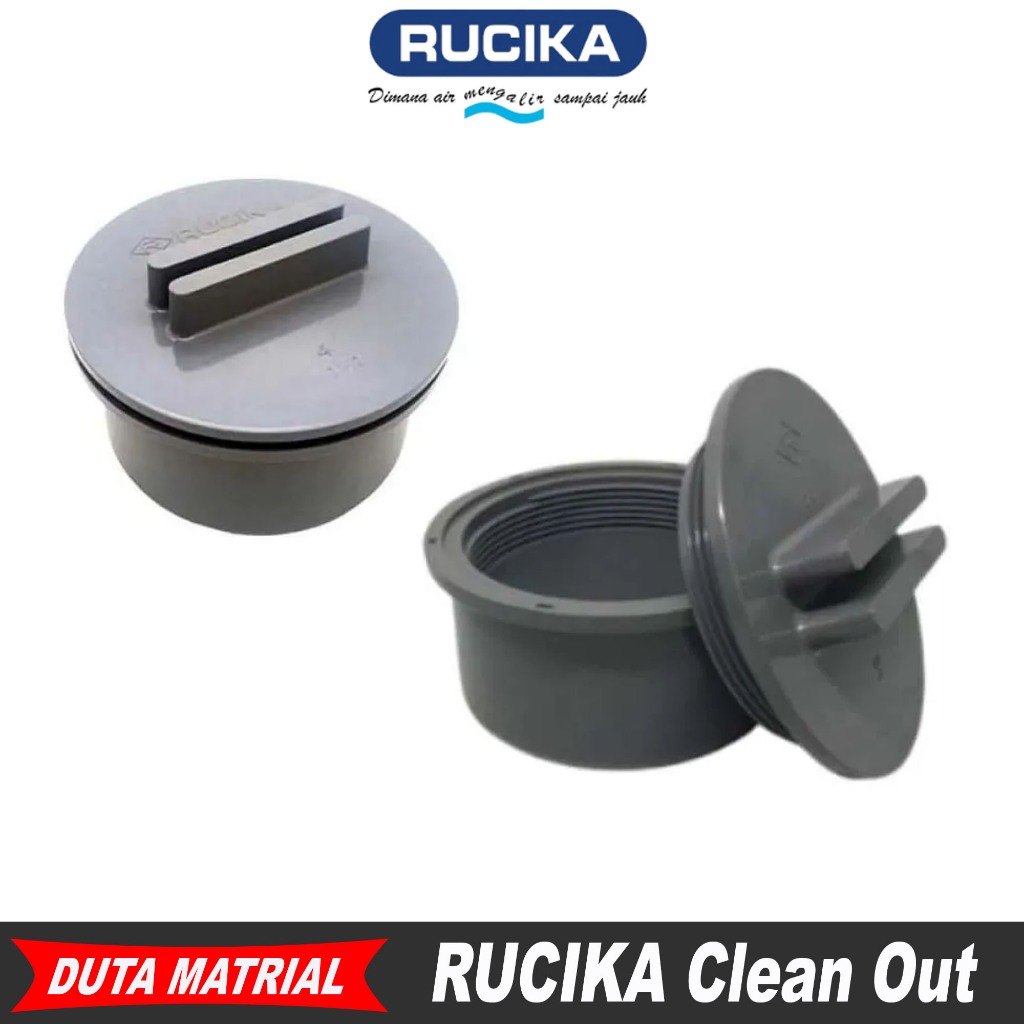 RUCIKA Clean Out 3 inch Type D / Dop / Cap PVC 3" inch Type D