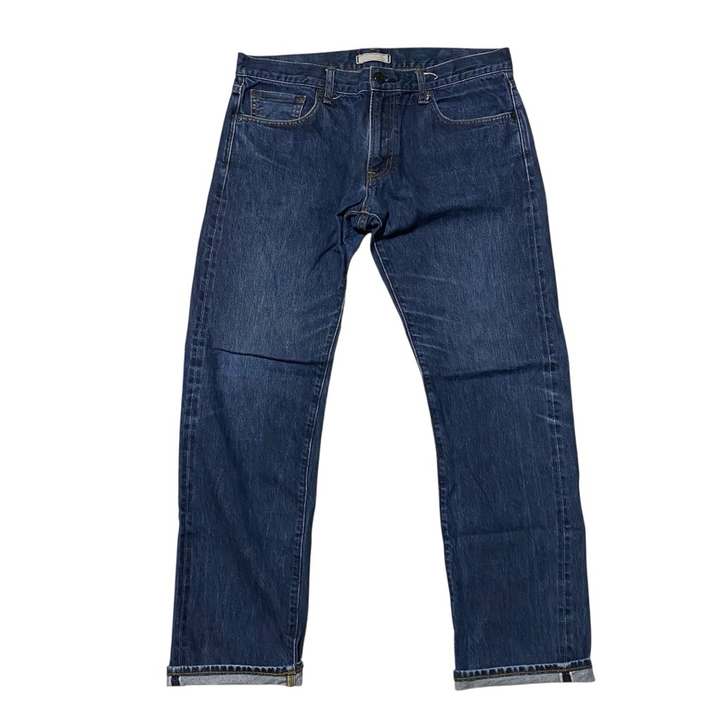 Uniqlo slim straight selvedge denim longpant