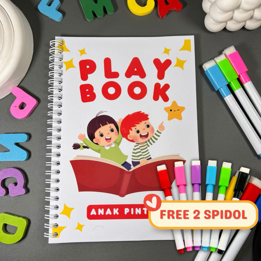 HAZER KIDS Play Book Aktivitas Anak Bisa Dihapus Anti Air Anti Robek