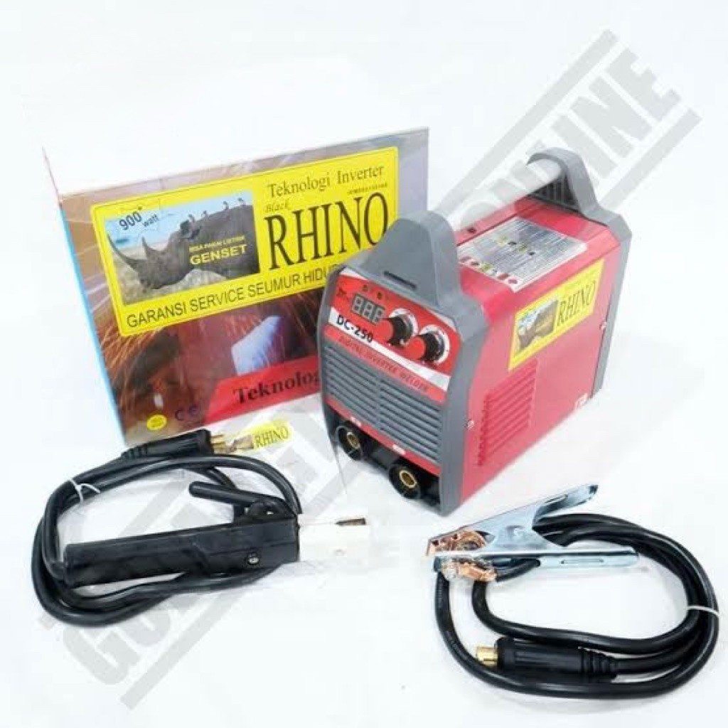 Mesin Las Listrik 250A 1 Phase Trafo Las Digital Inverter Welder Rhino DC-250A