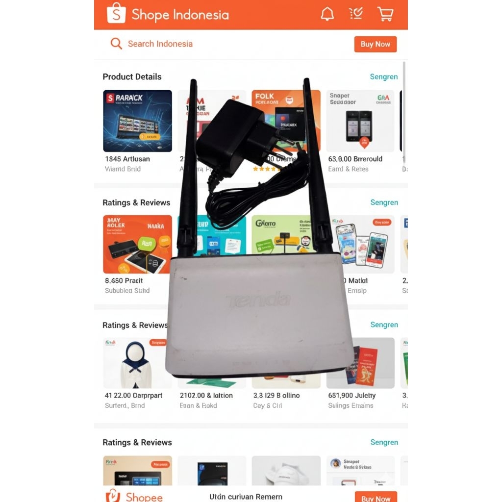 Tenda N300 SECOND + adaptor