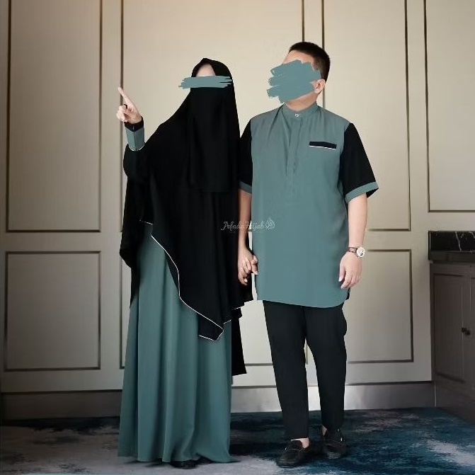 Afada Hijab - Jazeera Abaya Set Dress Kondangan Gamis Premium couple pasangan