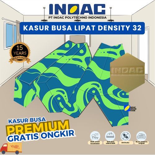 Kasur Lipat Busa Inoac EOE Density 32 Yellow Original Garansi 15 Tahun