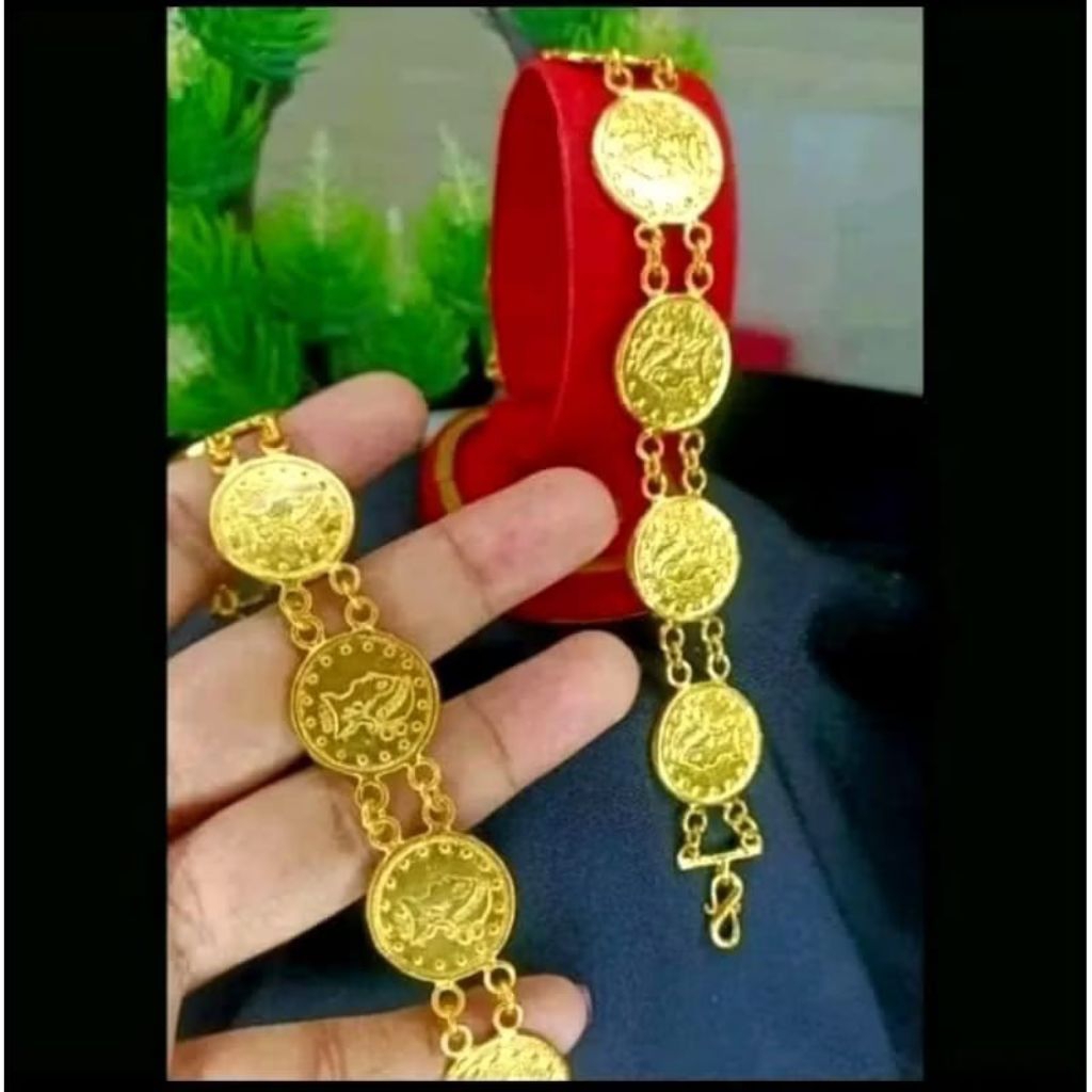 [NO0045] DC_Gelang Tangan Koin Wanita dewasa Lapis emas aksesoris fashion