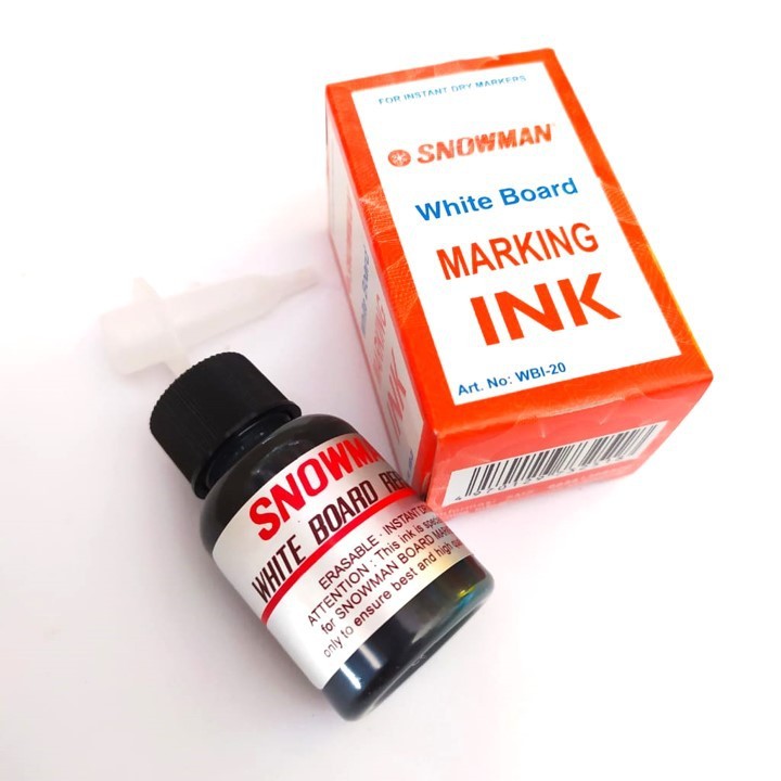Refill Tinta Spidol Whiteboard Snowman / Tinta Spidol Snowman Whiteboard / Hitam / Biru / Merah - Hi