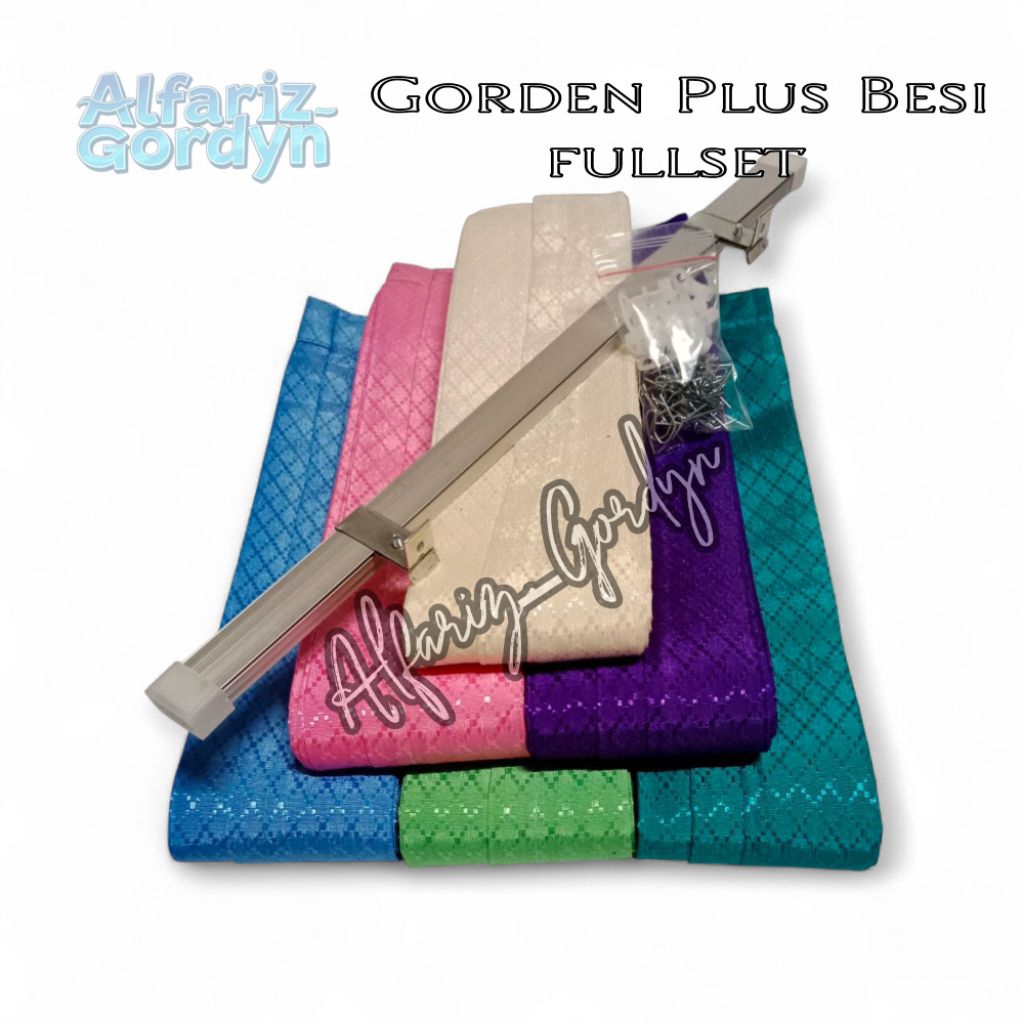 Gorden Plus Besi Paket Lengkap Siap Pasang Gorden Biasa Model Cantolan Kawat s Bisa Untuk Pintu Dan 