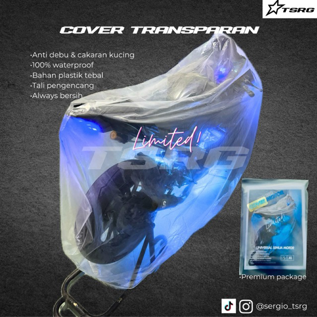 COVER MOTOR TRANSPARAN UNIVERSAL PREMIUM BY SERGIO