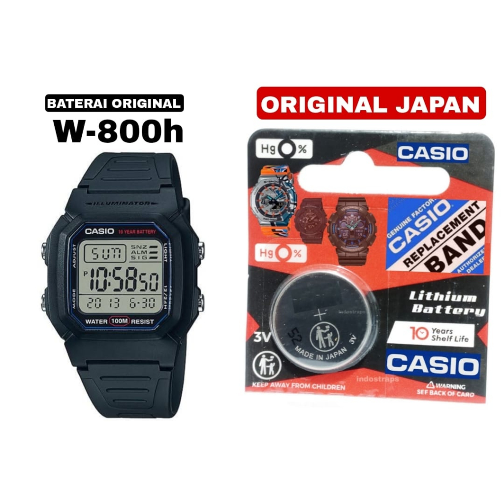 Baterai batre jam tangan Casio W-800h