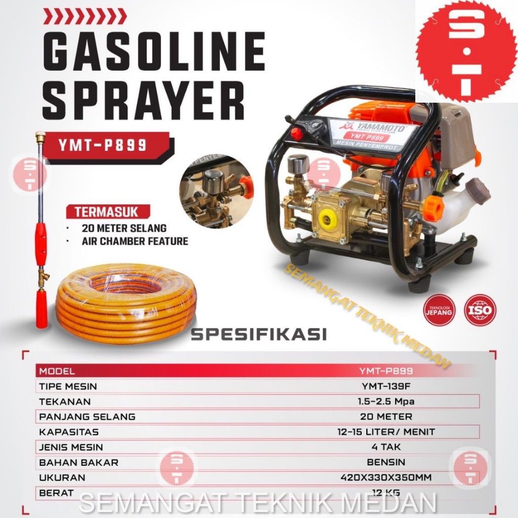 YMT P989 MESIN DOORSMEER CUCI MOTOR AC SEMPROT HAMA 4 TAK YAMAMOTO