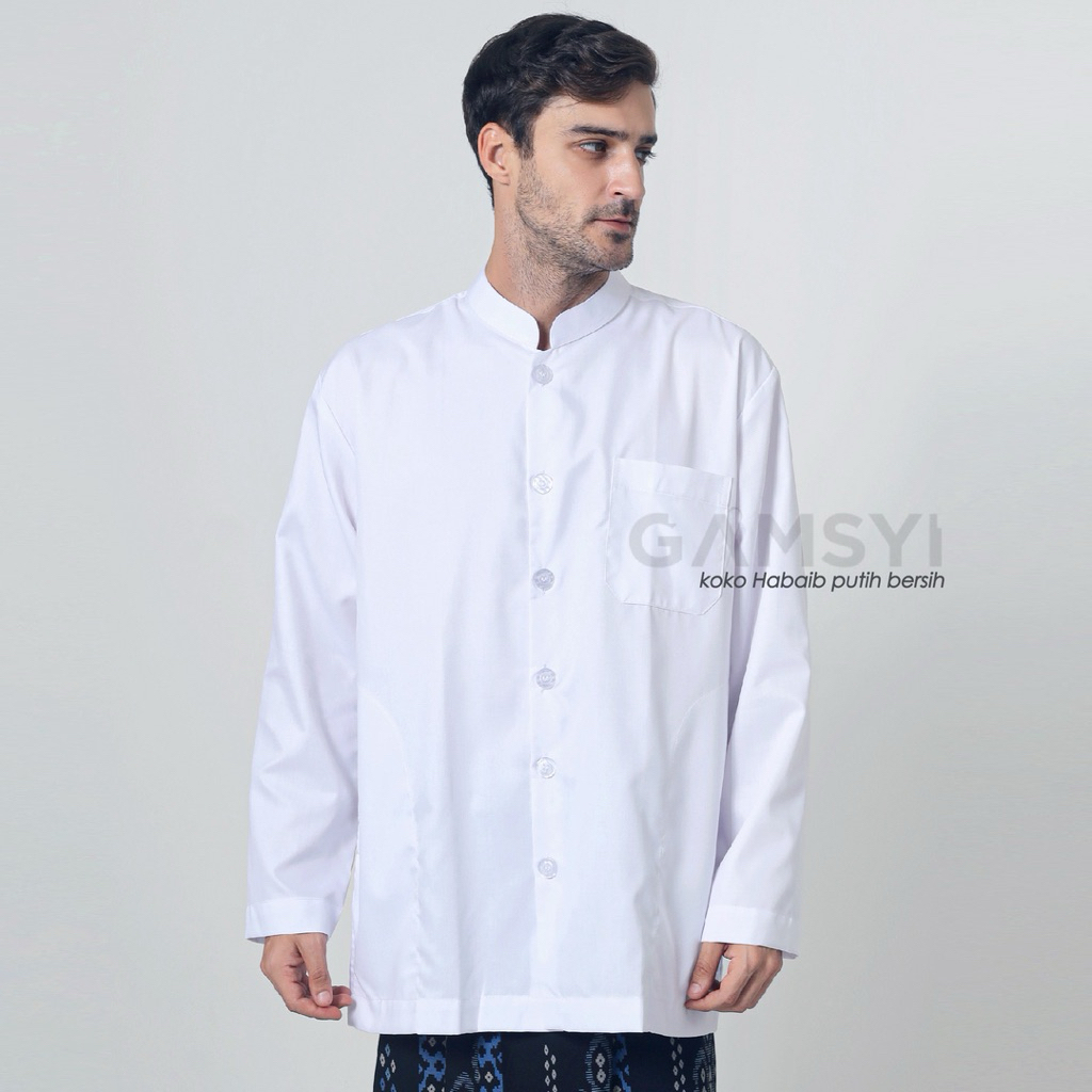 BAJU KOKO POLOS LENGAN PANJANG/KOKO HABAIB, BAJU KOKO GAMSYI