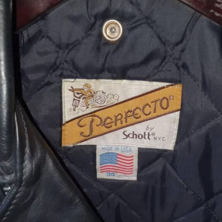 Schott Perfecto 618 Doublebreasted Motorcycle Leather Biker Jacket X Jaket Kulit Asli Ramones Punk H