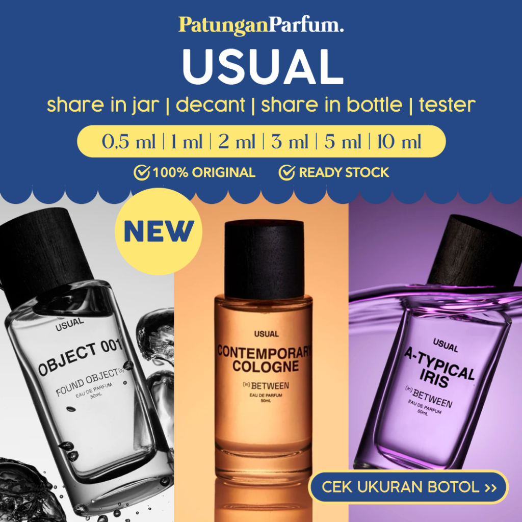 Decant USUAL/SCENTLAB - Contemporary Cologne Object 001 002 A-typical Iris Canggu Days NOTHING BERGA