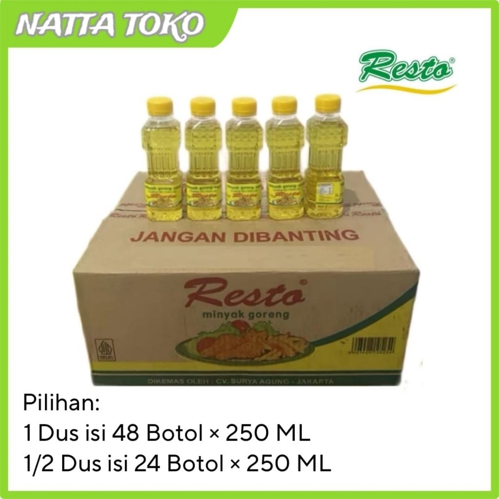 Minyak Goreng Resto 250 ML / Kemasan Botol [1 DUS isi 48]