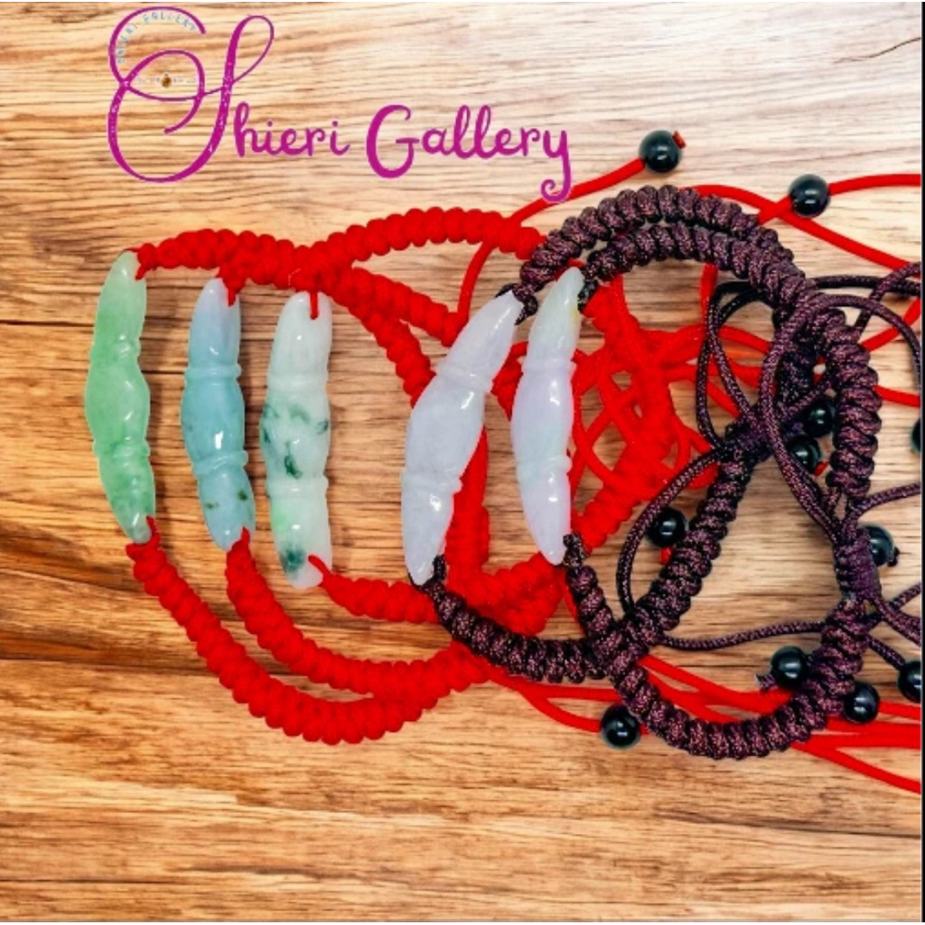 Gelang Giok Burma Asli Model Bambu / Gelang Giok Tali Serut / Gelang Giok Bambu / Half Bangle Jade B