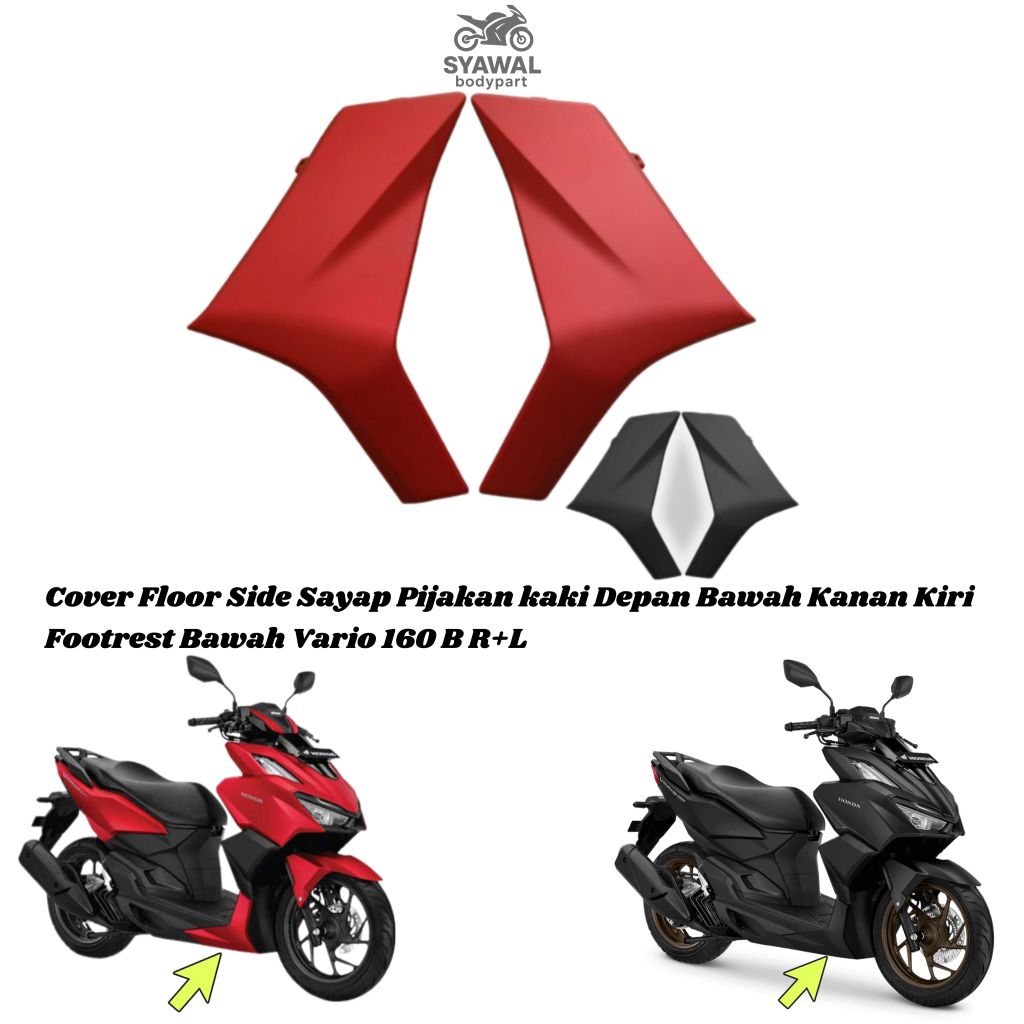 Tebeng Bawah Cover floor side Dek Depan Bawah Kanan Kiri /Footrest bawah Vario 160 Vario Clik 160 K2