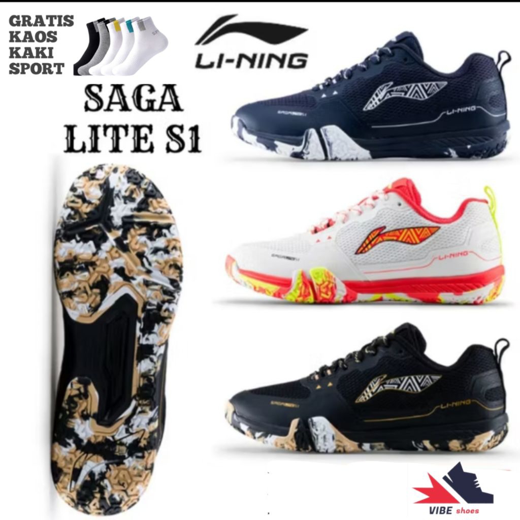 LI-NING SAGA LITE S1 badminton shoes-sepatu badminton original li-ning