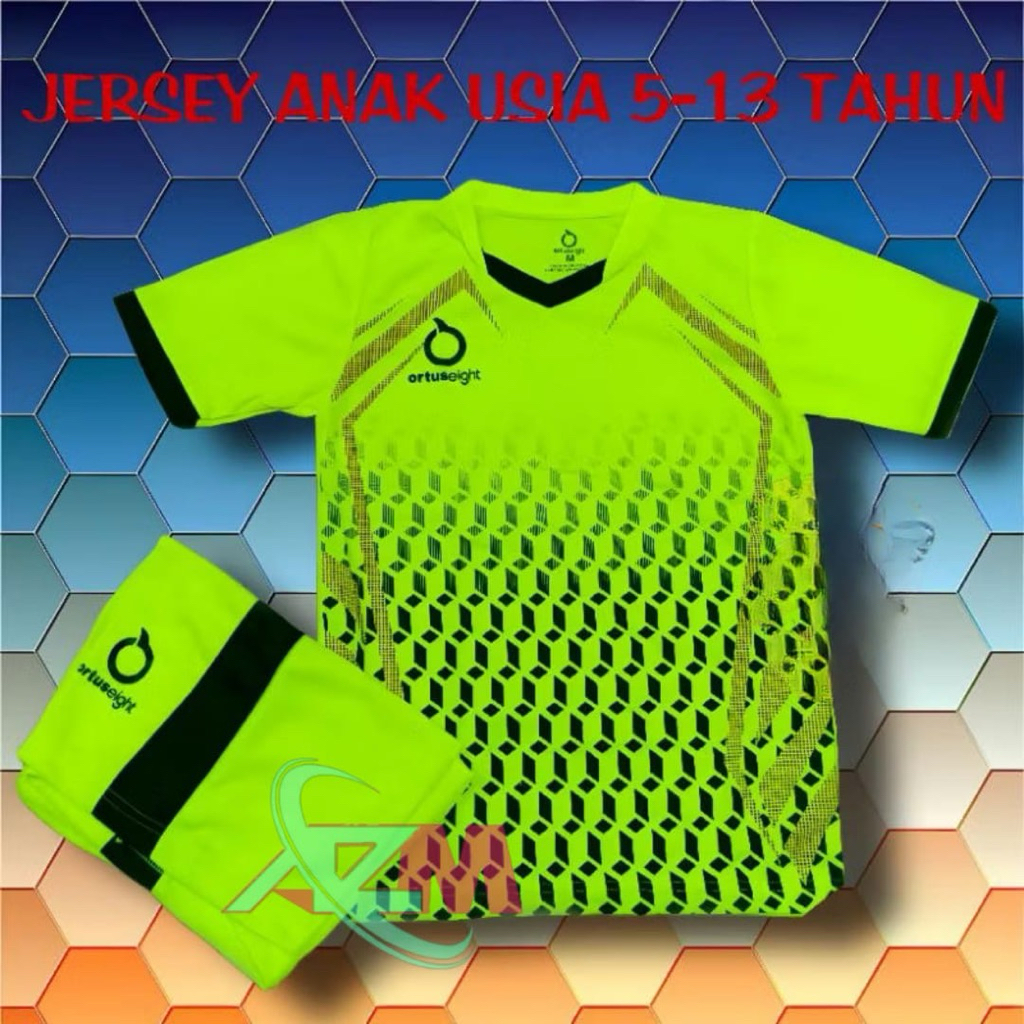 kaos bola anak umur 4-14 tahun