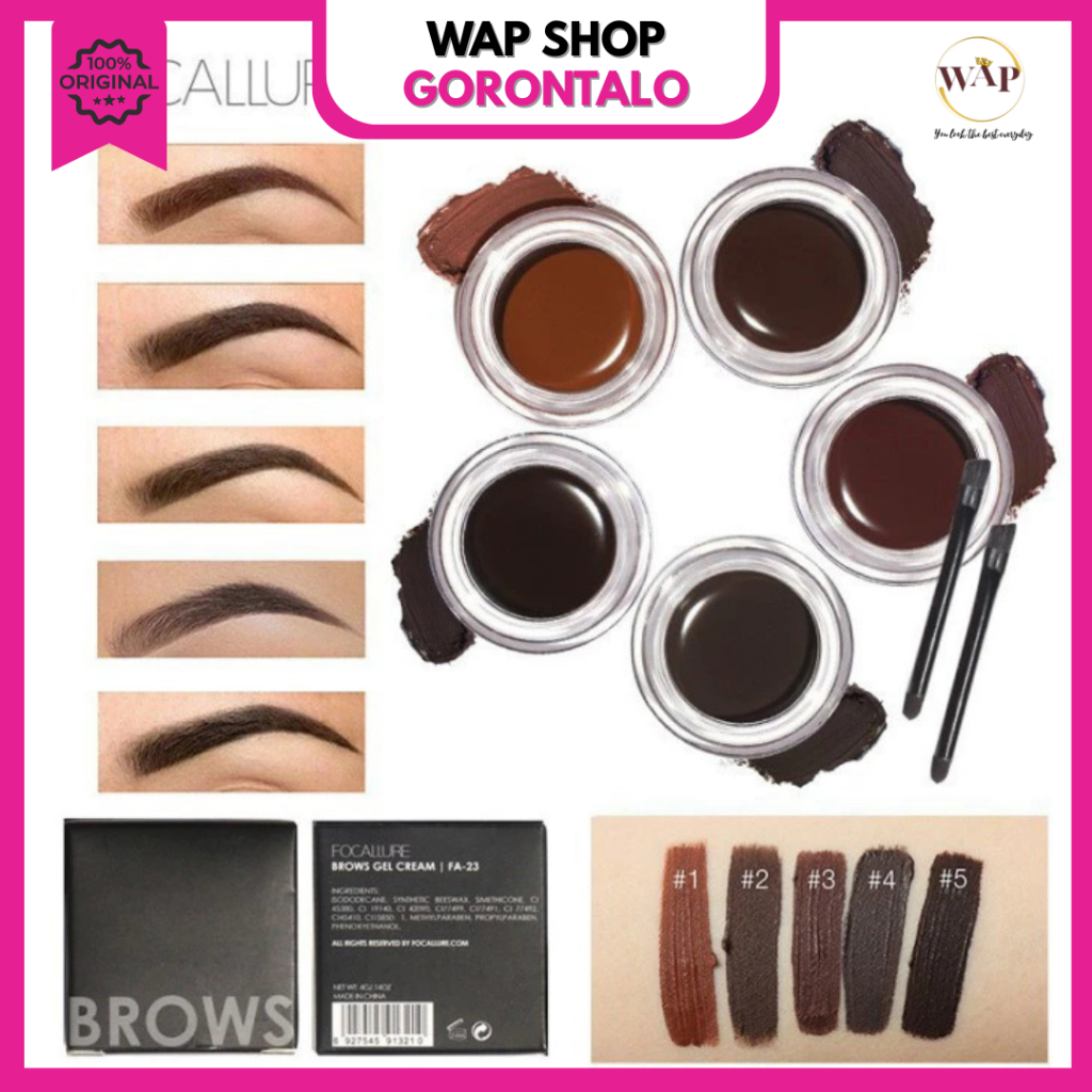 Focallure  Eyebrow Cream Gel Pensil Alis Waterproof Original BPOM