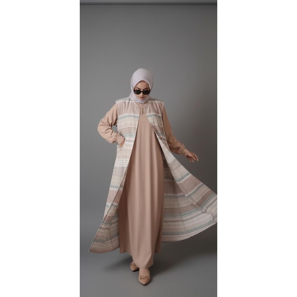 GAMIS TERBARU TRISET - Katun Triset blouse Katun Premium Tunik Gamis