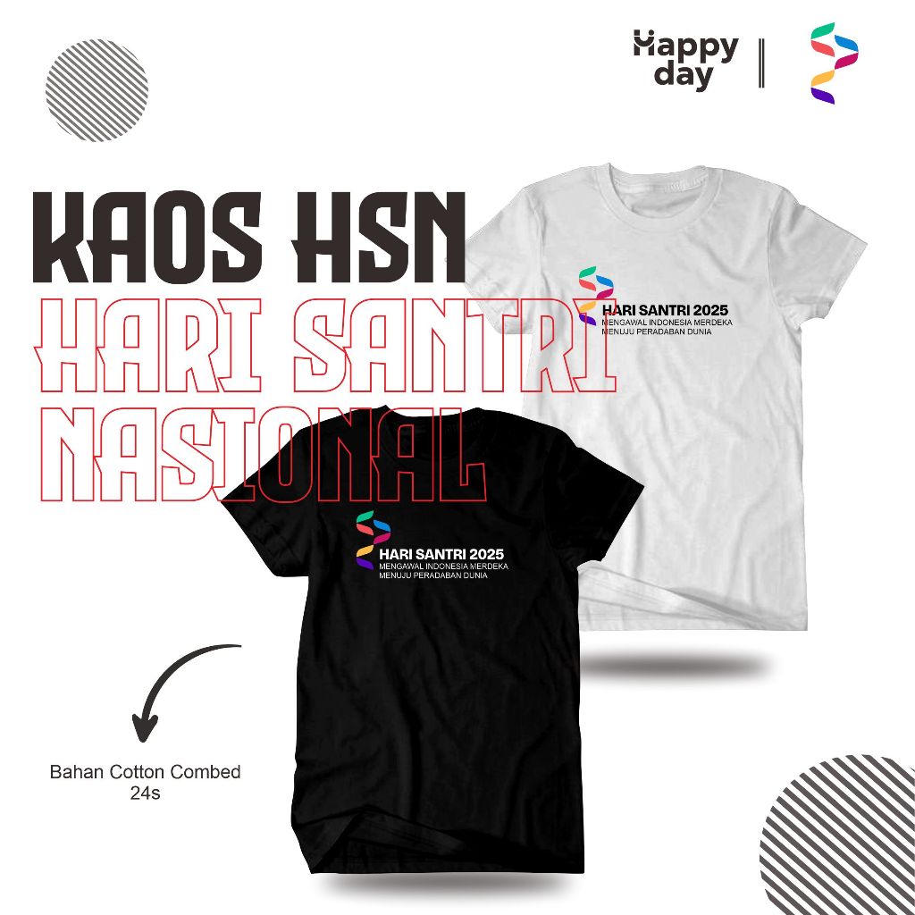 Kaos Hari Santri 2025 / Kaos Hari Santri / Kaos Hari Santri Nasional 2025 / Kaos Hari Santri Nasiona