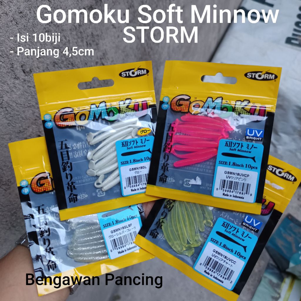 Umpan Soft Lure Storm Gomoku Soft Minnow Lure Casting