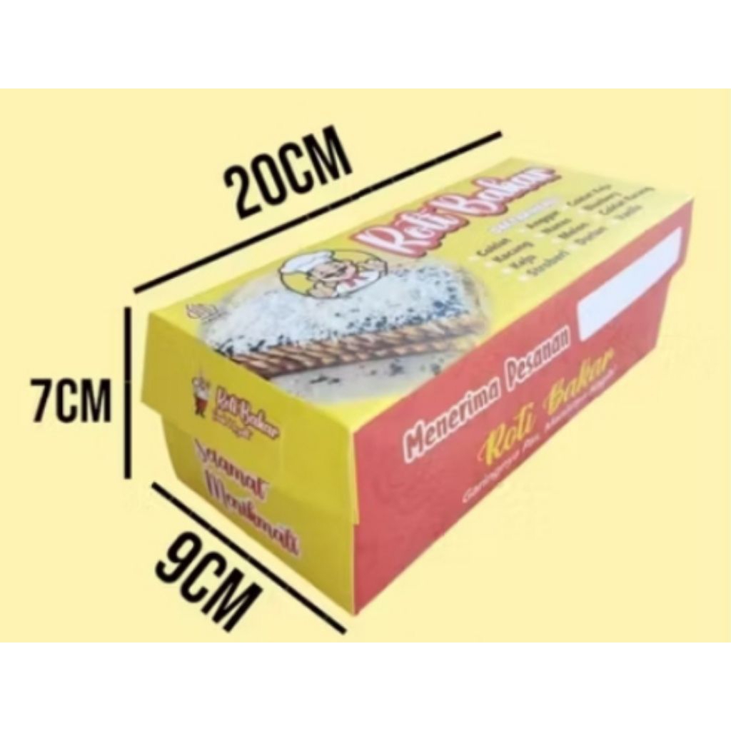 kertas roti bakar/dus kemasan roti bakar 100pcs