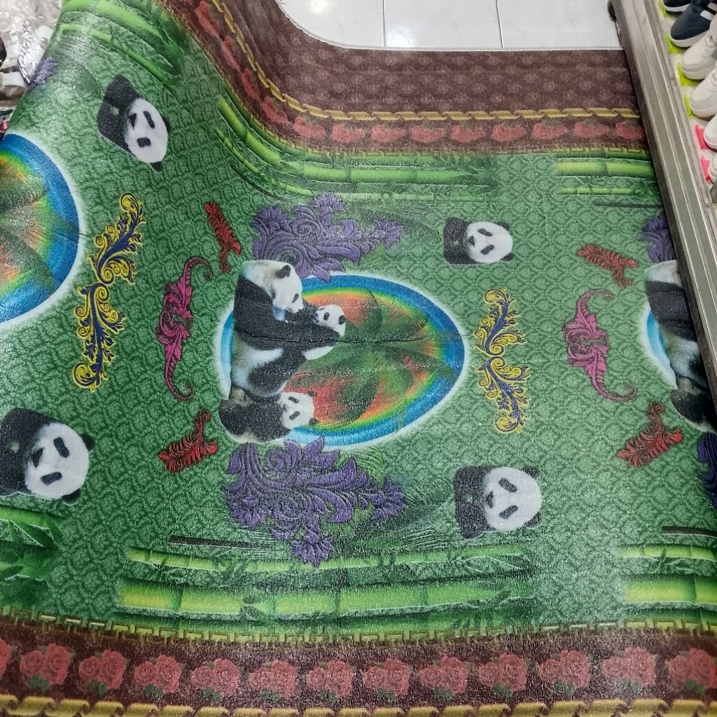 Tikar Plastik Karakter Ukuran 180 X 200 dan Ukuran 180 X 160/Tikar Motif Spon 8 mm/Karpet Gulung Mur