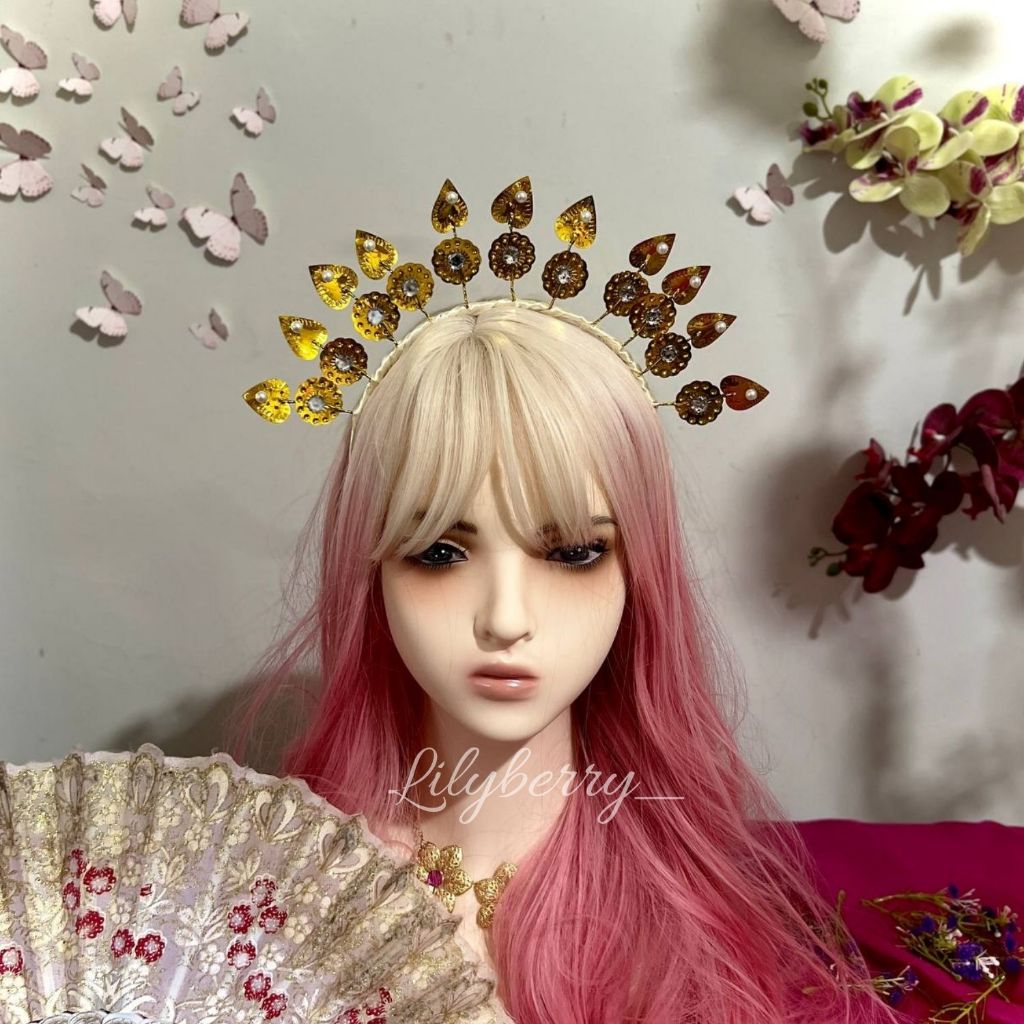 Bando Mahkota Adat Bugis Sulawesi Emas | Aksesoris Kepala Tari Tradisional Dewasa & Anak | Hiasan Ke