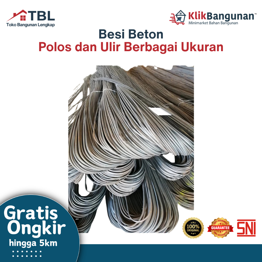 Besi Beton 10mm Full SNI – Besi Bangunan / Besi Konstruksi / Besi Fondasi