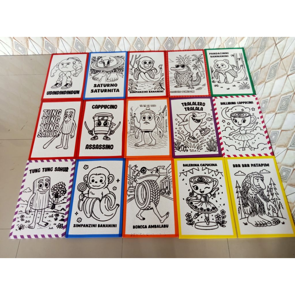 PAKET STYROFOAM LUKIS ANAK 20PCS UK JUMBO 33X50X1CM FULL LIST LAKBAN PACKING KARDUS