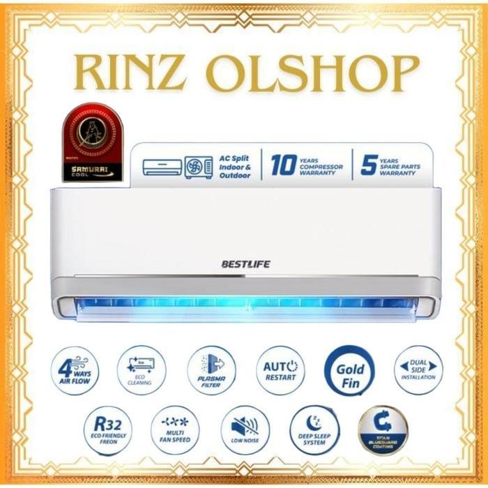 BESTLIFE BEST-18PSC AC SPLIT 2 PK PLASMA FILTER / AC 2 PK BESTLIFE - AC 2 PK GOLD FIN R32 BESTLIFE B