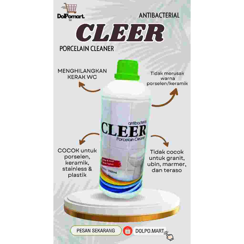 Cleer Porcelain Cleaner Efektif Aman Tanpa HCL Pembersih kamar mandi