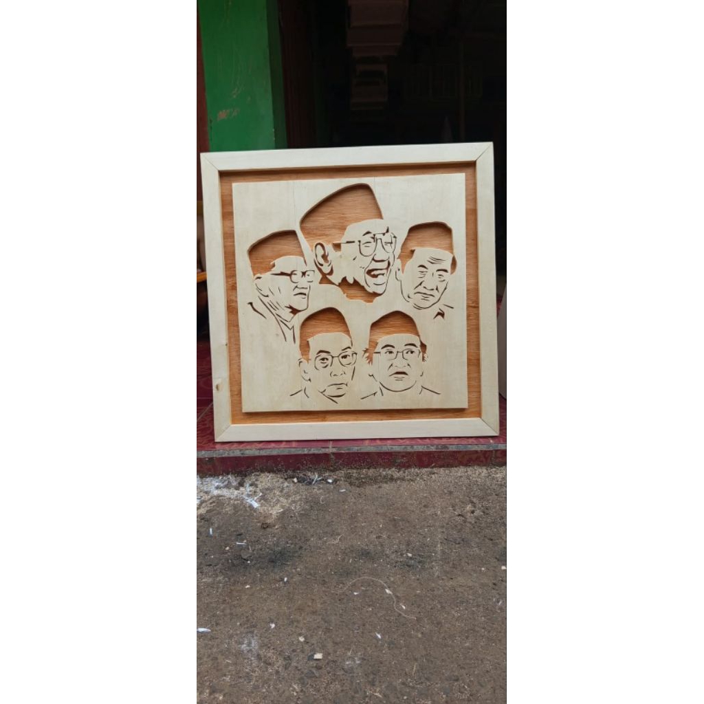 SKETSA UKIR 5 WAJAH KAYU