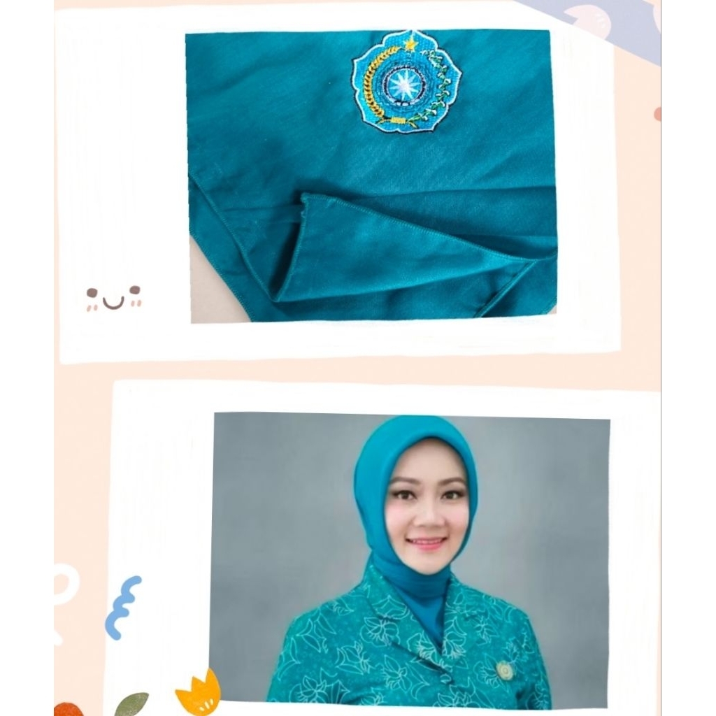 jilbab kerudung PKK bordir logo pkk
