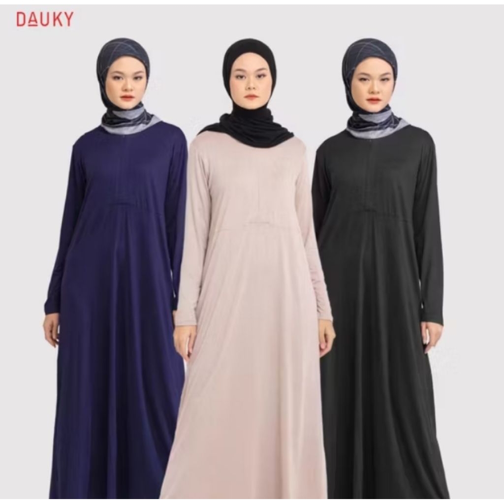 Dress Wanita Muslim Dauky Gamis Inner Span Dress Bella