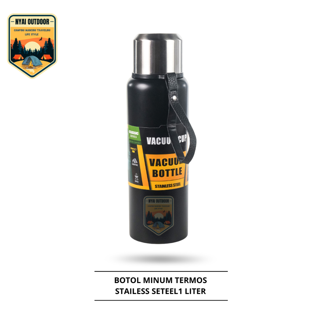 thermos travel 1 Liter termos botol air panas camping Outdoor termos air