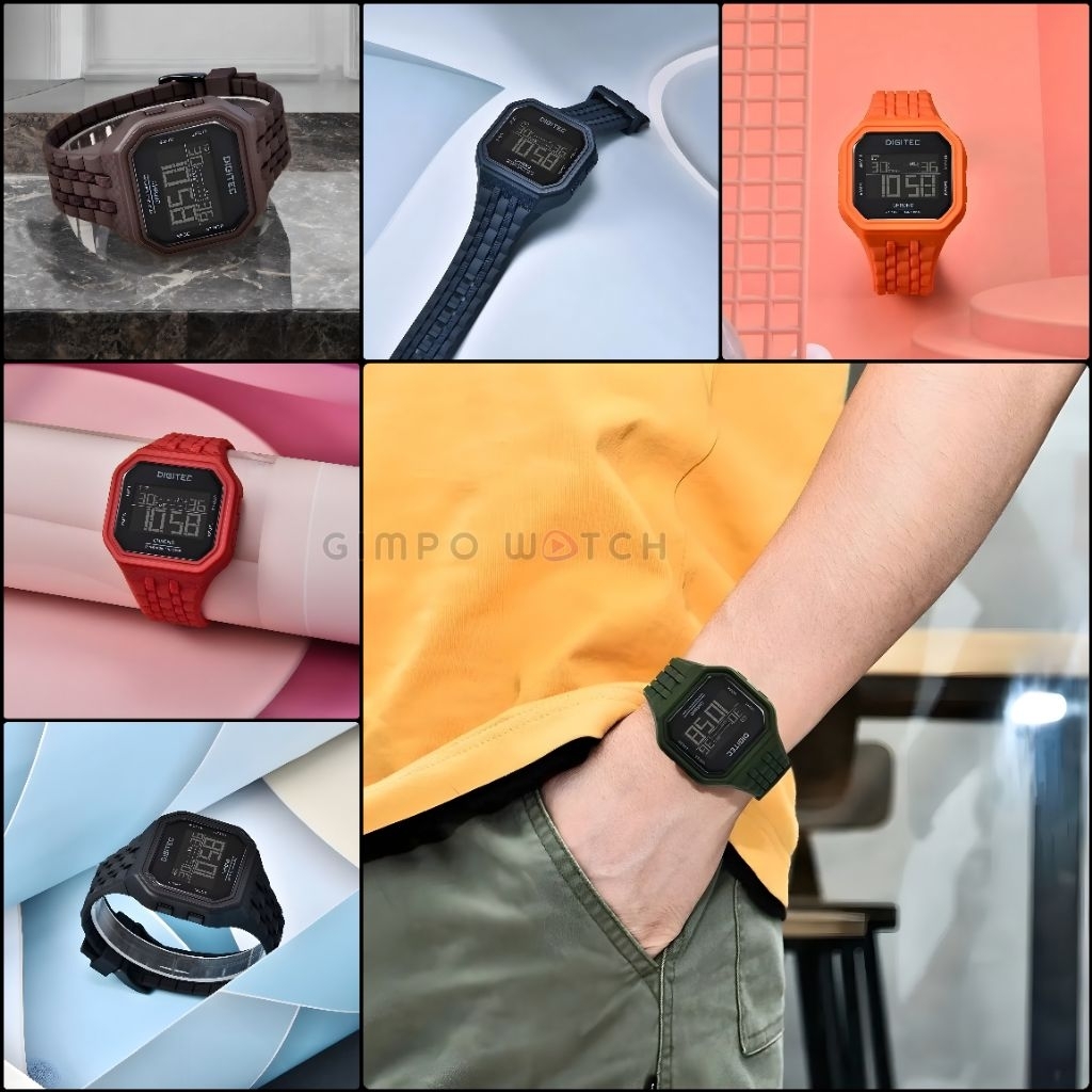 Jam Tangan Digital Pria Digitec Original Water Resistant 10BAR DG-5200T