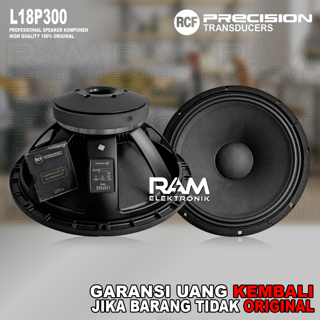 Komponen Speaker 18 Inch RCF L18P300 | L 18P300 Original Made In ITALY