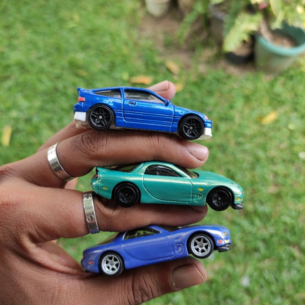 Hotwheels paket - mazda rx7 & crx junk ( bahan custom)