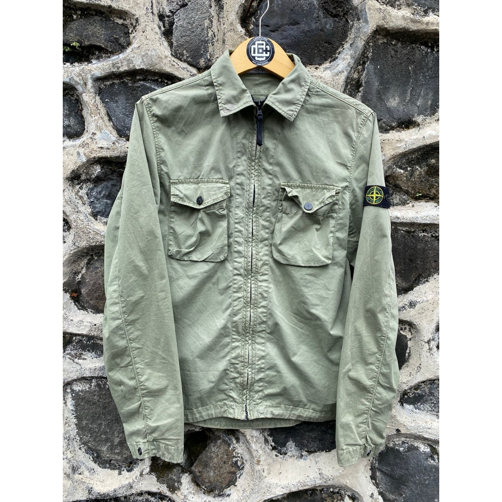 overshirt stone island green sage